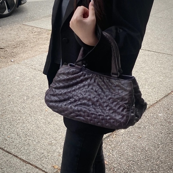 Bottega Veneta Purple Intrecciato Leather Tote - Picture 3 of 10